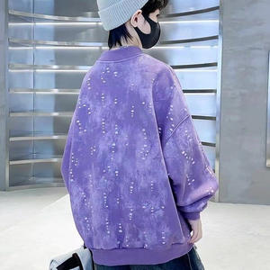 <span class=keywords><strong>Sweat</strong></span>-shirt décontracté pour garçons printemps-automne 2026, nouveau style, pour enfants et adolescents, motif tie-dye Duffy, lettres, style coréen, vêtements d'extérieur - Product Image 4