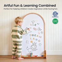 Tableau magnétique double face et tableau blanc en bois avec support, chevalet de dessin pour tout-petits