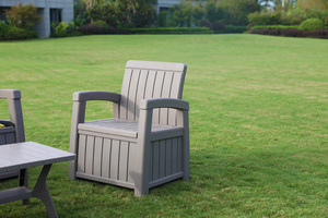 <strong>Garden</strong> Armrest <strong>Bench</strong> <strong>Plastic</strong> Large Capacity Outdoor <strong>Storage</strong> <strong>Bench</strong> for Backyard Courtyard <strong>Garden</strong> Patio Indoor Outdoor - Product Image 4