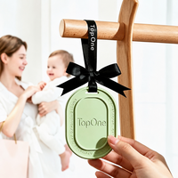 Diffuseur de voiture en pierre de gypse mat vert sauge de luxe, ornement parfumé à haute absorption avec parfum longue durée