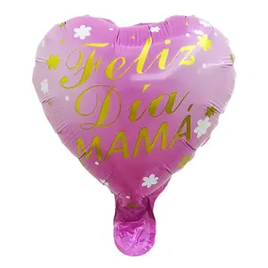 Balão de folha espanhol para decoração de festa de dia das mães, novo design de 10 polegadas, novo design, 2024