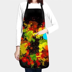 Color Painting Art Designed Kitchen <b>Cooking</b> <b>Apron</b> Adjustable Waterproof BBQ <b>Aprons</b> for Adults - Product Image 1