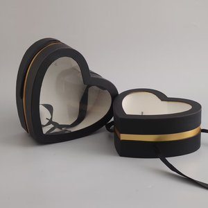 Clear Set <span class=keywords><strong>2</strong></span> Caja de regalo redonda con cinta Baby shower Como caja de regalo de fiesta Best man Round Set <span class=keywords><strong>2</strong></span> sin cubierta - Product Image 4