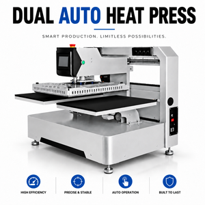 Electric Automatic Dual Station Heat Press Machine T-shirt Heat Transfer Equipment