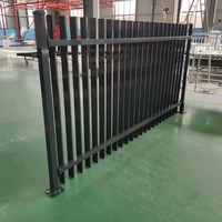 Panneaux de clôture en aluminium à lattes verticales durables avec finition noire enduite de poudre résistante à la corrosion