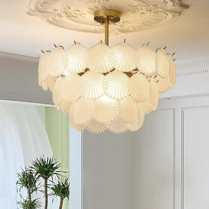 Post-Moderne Italiaanse Stijl Franse Retro Glazen Kroonluchter Artistiek Voor Hoofdkamer Woonkamer Plafond Slaapkamer Restaurant Midden - Product Image 1