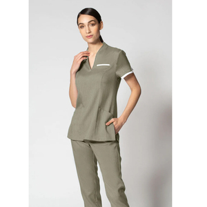 Vente en gros coton respirant personnalisé Esthéticienne Coiffeur Salon de manucure Massage Spa <span class=keywords><strong>Uniforme</strong></span> pour femmes OEM - Product Image 2
