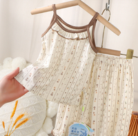 Baju Tidur Anak Musim Panas Motif Bunga Kartun Lembut Nyaman Bahan Modal Bernapas