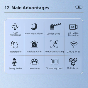 12MP Pan-Tilt Dome Outdoor Security <strong>Camera</strong> 4K CMOS Full Color Night Vision Motion Detection AI Human Tracking IP <strong>WIFI</strong> Two-Way - Product Image 6