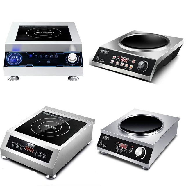 3600W/5000W Stainless Steel Concave Flat Commercial Electric Induction Cooker Multi-Function Intense Fire for Dining Halls