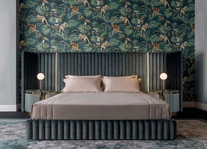 Lit King Size Tête de Lit Large Personnalisé MR Luxe Moderne Chambre à Coucher Principale Villa Hôtel Lits Rembourrés - Product Image 2