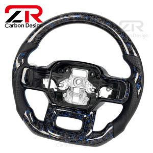 Accessoires intérieurs de voiture personnalisés en fibre de carbone forgée et cuir véritable pour volant de <span class=keywords><strong>Ford</strong></span> <span class=keywords><strong>Raptor</strong></span> <span class=keywords><strong>F</strong></span>-150 F150 XLT F250 2024 - Product Image 2