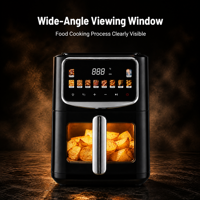 Friteuse à air électrique multifonctionnelle de luxe 6,5 L en plastique avec fonctions de cuisson et de grillade pour une cuisine saine à usage domestique