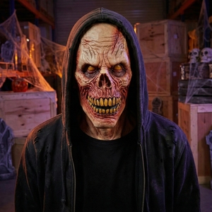 Máscara de Látex de Calavera Sangrienta para Disfraz de Halloween y Decoración de Casa Embrujada, Cobertura Facial Completa - Product Image 1