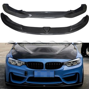 Front Bumper Lip Carbon Fiber Chin Spoiler Winglet <b>Splitters</b> for BMW F82 F83 M4 F80 M3 PSM Style - Product Image 1