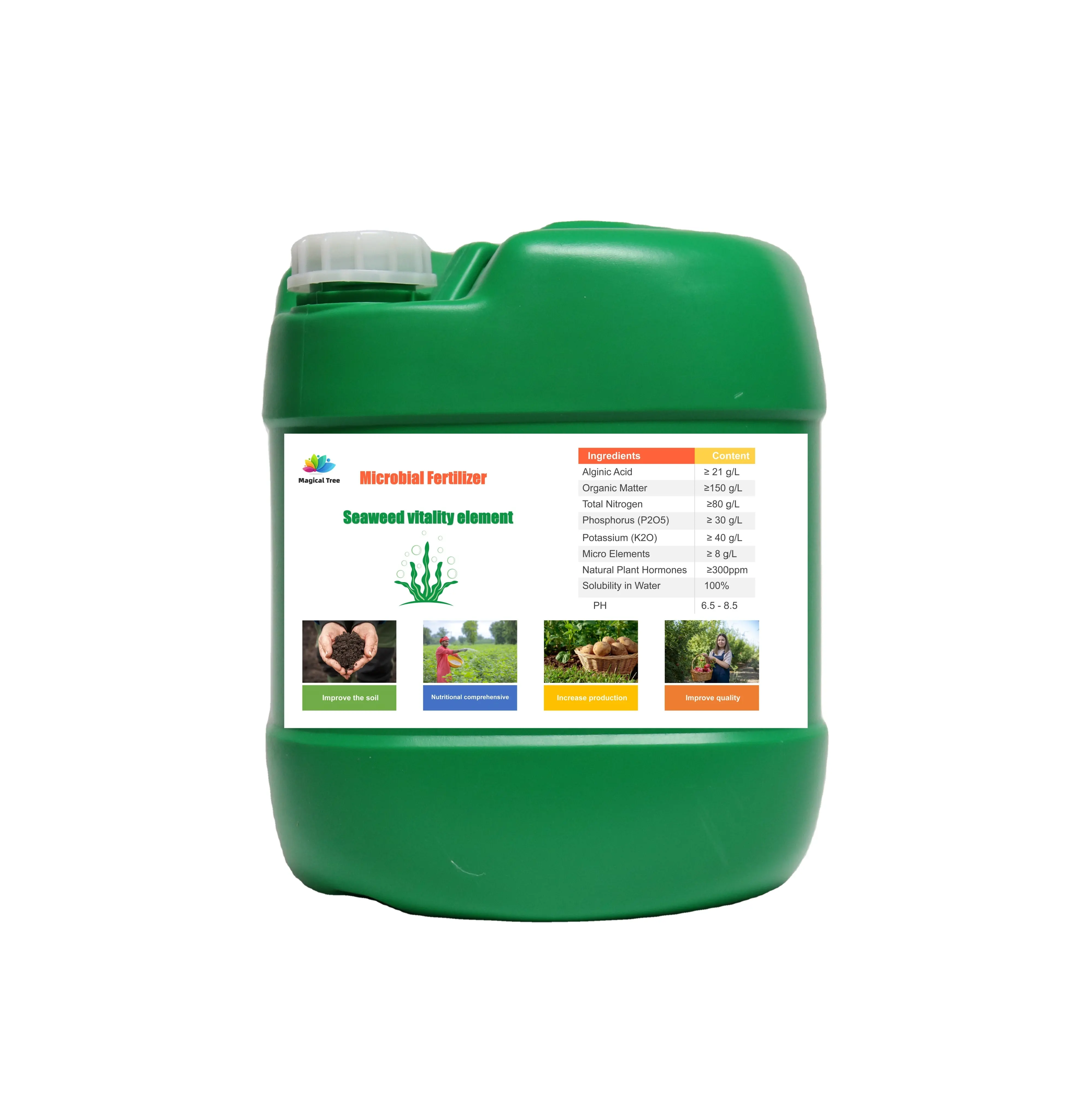 Plant Growth Promote Organic Fertilizer Natural Seaweed Extract Liquid