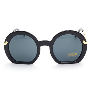 Round <b>Frame</b> Sunglasses Metal <b>Frame</b> <b>Black</b> UV400 Protection Unisex Style Glasses - Product Image 2
