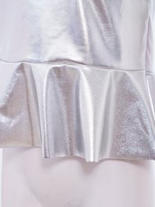 Costume de danse jazz pour filles de 2 à 14 ans, hauts métalliques brillants, t-shirt pour compétitions, tenue décontractée quotidienne - Product Image 5