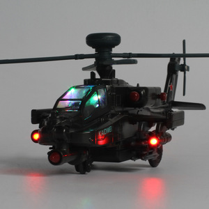 Haute qualité 1:64 moulé sous pression <span class=keywords><strong>avion</strong></span> <span class=keywords><strong>de</strong></span> l'armée lumière son retrait militaire métal AH-64D Apache <span class=keywords><strong>combat</strong></span> hélicoptère modèle jouets - Product Image 3