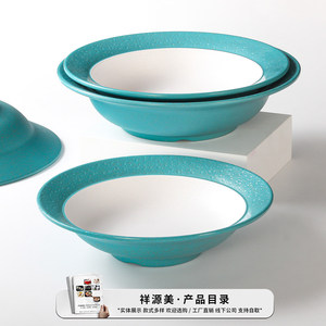Grand bol en mélamine Xiangyuan, bol créatif en poterie rustique pour usage commercial, bol à soupe pour restaurant et hôtel - Product Image 3