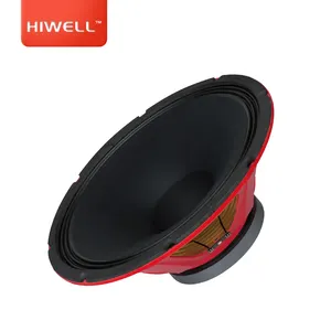 Pro ses Woofer hoparlör fiyat 15 ''hoparlör woofer yeni tasarım kırmızı çelik çerçeve.