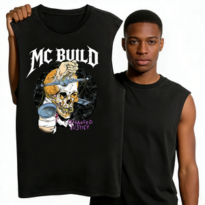 Men's Cotton Tank <strong>Top</strong> Custom Crop Vintage Wash Rib Collar Boxy Cut Sleeveless <strong>Design</strong> Dtg Print Breathable T-Shirt Streetwear - Product Image 5