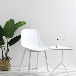 Lounge <b>Chair</b> Modern Minimalist Design <b>Stackable</b> Adult Office <b>Chair</b> Black White Color Options - Product Image 4