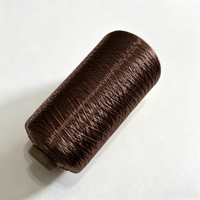 Benang Bordir Polyester Mercerized Seri Brown 300D FDY 100%  Tahan Lama Ramah Lingkungan Untuk Menjahit & Merajut Gulungan Besar