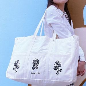 New Design Arrival Fashion Design High Quality Custom logo Color Cotton Canvas Tote Shoulder Bags with LOGO Customizable - Product Image 3