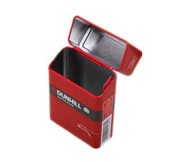 Boîte à cigarettes en fer blanc personnalisée pour 20 cigarettes en chanvre, design métallique, logo personnalisé, emballage artisanal recyclé, personnalisable – Offre Spéciale
