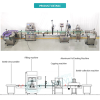 Machine de remplissage de liquides pneumatique servo de haute précision, avec bouchage automatique, étiquetage et mise en bouteille pour savon, détergent, shampoing, en acier inoxydable