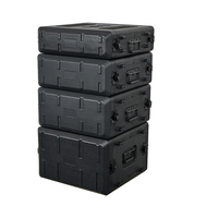Flight case de transport sur mesure 15'' de profondeur, 19'' de large, 2U/3U/4U/6U, en PEHD léger, étanche et antichoc pour amplificateur audio