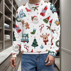 Mens Giáng Sinh Đội Mũ Trùm Mũ Rắn Thêu Mùa Đông Áo Giản Dị Áo Thun Cộng Với Kích Thước S-6XL Kỳ Nghỉ Thời Trang Phố - Product Image 3