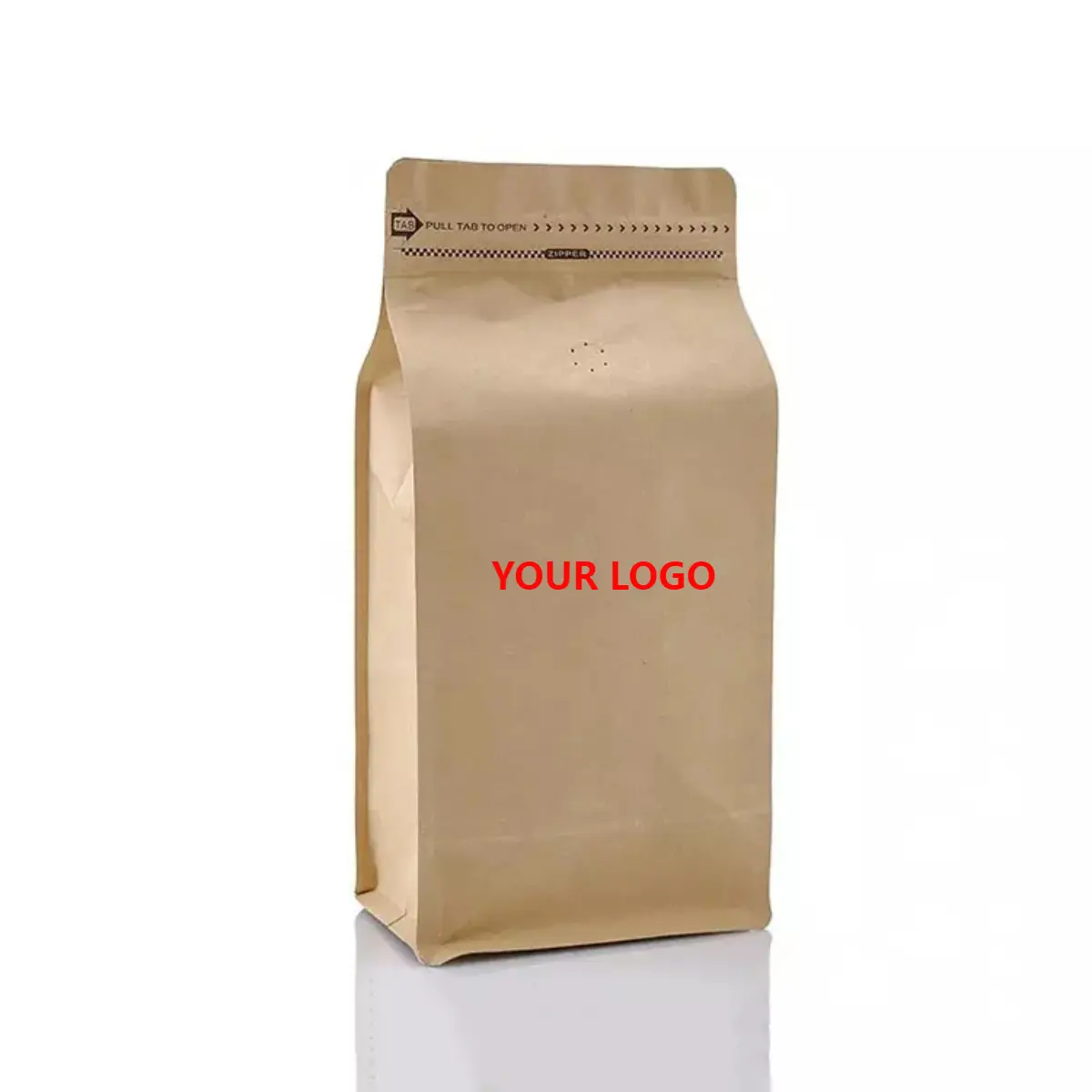 Sacs d'emballage en plastique de grains de café à huit joints latéraux personnalisés de haute qualité sacs d'emballage de café en aluminium avec valve et fermeture à glissière