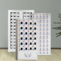 Casier de téléphone pour salle d'examen scolaire - Serrure électronique sécurisée avec option de charge, déverrouillage par empreinte digitale/visage/scan/clé, montage mural pour bureau