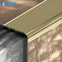 Offres en stock : Bande antidérapante en aluminium doré brillant pour bordure d'escalier, 2m de longueur