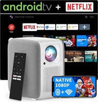 CRE CR32 a prueba de polvo inteligente WIFI 3D LCD Video Android IPTV LED Proyector de cine en casa con arte de tela
