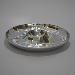 Plats et assiettes en métal martelé en aluminium IHA 35x35x5cm Collection Chip & Dip - Product Image 1