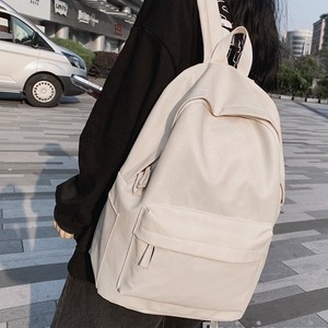 Pu Soft Leather <b>Backpack</b> Unisex Large Capacity <b>Computer</b> Interlayer School Education Casual Travel Laptop <b>Backpack</b> - Product Image 2