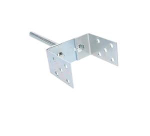 Support de <span class=keywords><strong>poteau</strong></span> en U Largeur réglable Joint de béton Ancrage de <span class=keywords><strong>poteau</strong></span> en forme de U argenté avec ancrage en béton i - Product Image 2