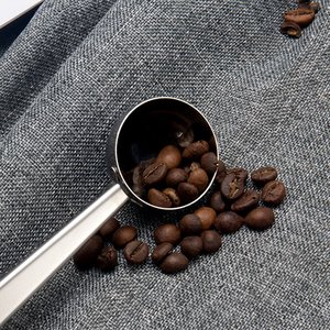 Cucchiaio dosatore in acciaio inox per erbe aromatiche, tè e <span class=keywords><strong>caffè</strong></span>, placcato oro, con clip per sacchetto. - Product Image 4