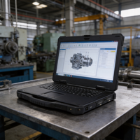 14 inch Intel Robuuste Industriële Laptop Zwart IP65 Waterdicht RTX 4060 voor Mijnbouw Onderzoek OEM ODM Wi-Fi 6 voor 5.2