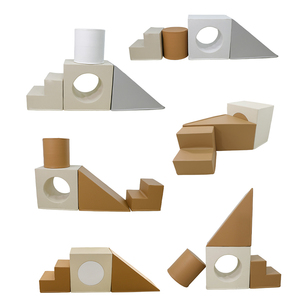 Bloques de escalada de espuma para interiores para niños pequeños: con túnel-4 bloques de espuma, escalador suave para gimnasio con tobogán y escalera - Product Image 5