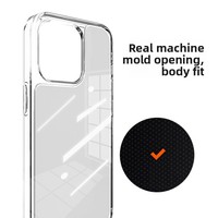 Coque transparente détachable compatible avec design surélevé aux quatre coins, antichoc, en TPU, avec coussin d'air et fixation magnétique deux-en-un