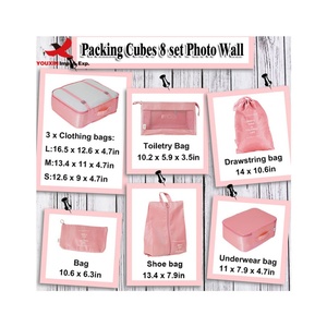 Sacs de rangement étanches pour voyage, 8 pièces, sacs organisateurs de voyage grande capacité, sacs de rangement pour bagages, sacs de voyage - Product Image 2