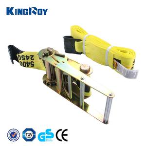 Correa de Amarre de Acero KINGROY Safety Transport de 16200 lb, 100 mm, 4 Pulgadas, Correa de Trinquete para Carga con Mango de Aluminio y Ganchos de Hebilla de Trinquete - Product Image 2