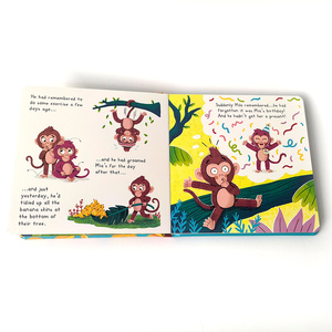 Sortie d'usine <span class=keywords><strong>milo</strong></span> va bananes livres d'histoires au coucher bébé éducatif enfants livre de planche papier recyclé - Product Image 4