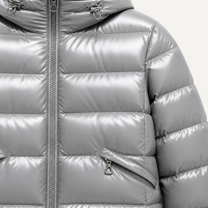 Veste d'hiver unisexe pour homme, grise, à capuche, en duvet, décontractée, imperméable, coupe classique, avec fermeture éclair et poches latérales - Product Image 5