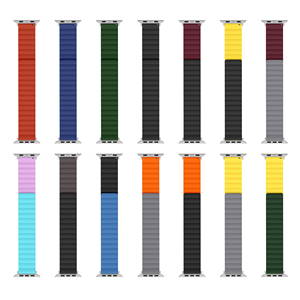 Cm Thời Trang Hai-Màu Cấp Bằng Sáng chế Silicone An Toàn Đóng Dây Đeo Từ Tính Cho Apple Watch11/ 10/8/9/6/7/5/SE - Product Image 4