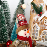 Pendentif en peluche Père Noël, Bonhomme de neige, Renne, Poupée de Noël pour décoration de sapin, maison et fête de Noël